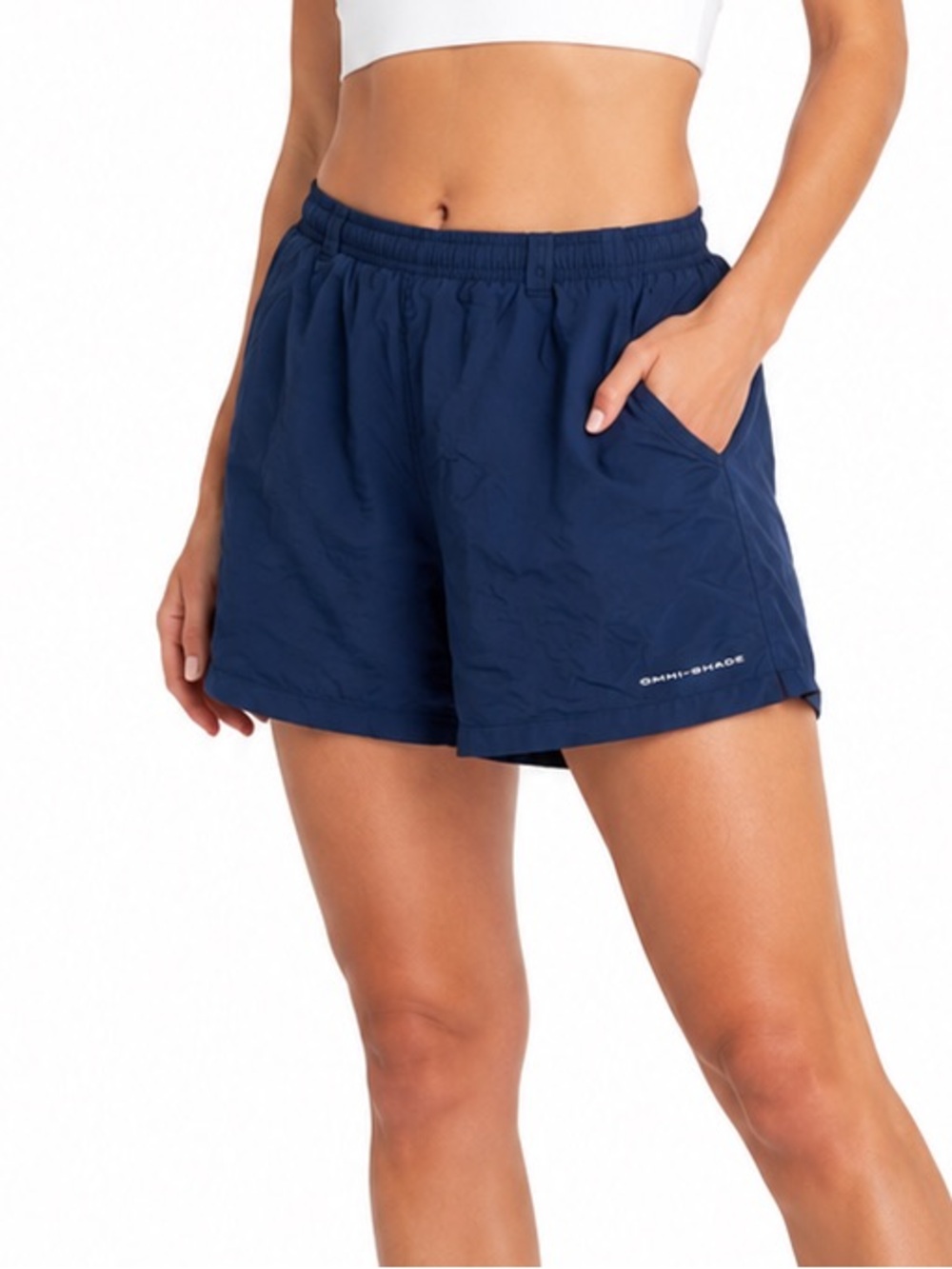 Columbia PFG Navy Blue Outdoor Activewear Shorts Size M 6 long
